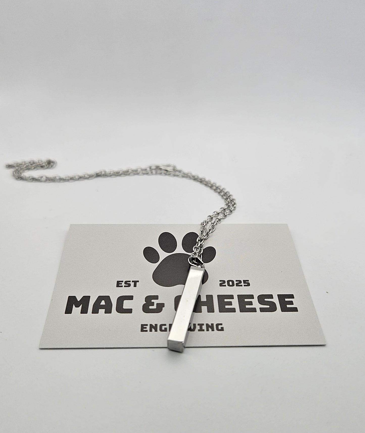 Solid Bar Pendant Necklace