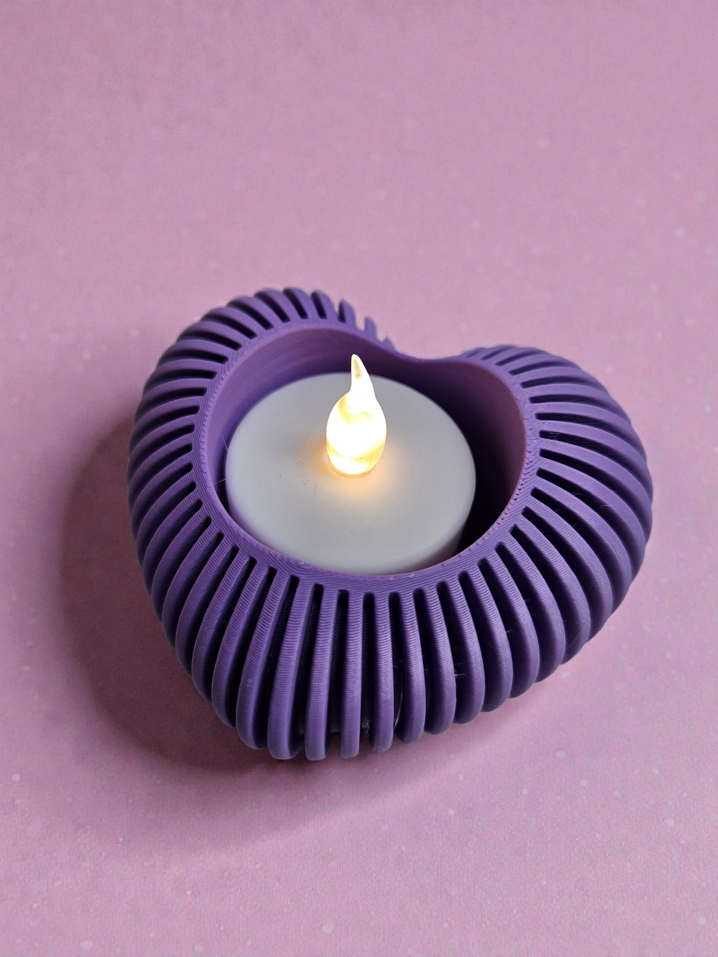 3D Printed Modern Heart Tealight Holder