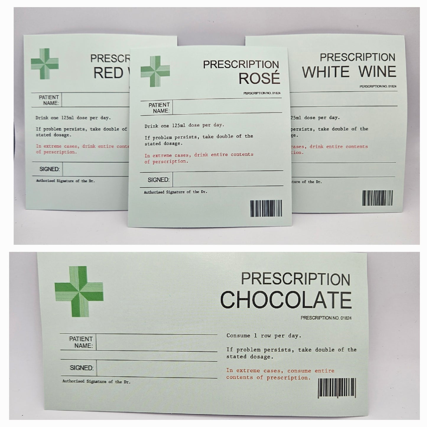 Prescription Wine & Chocolate Labels