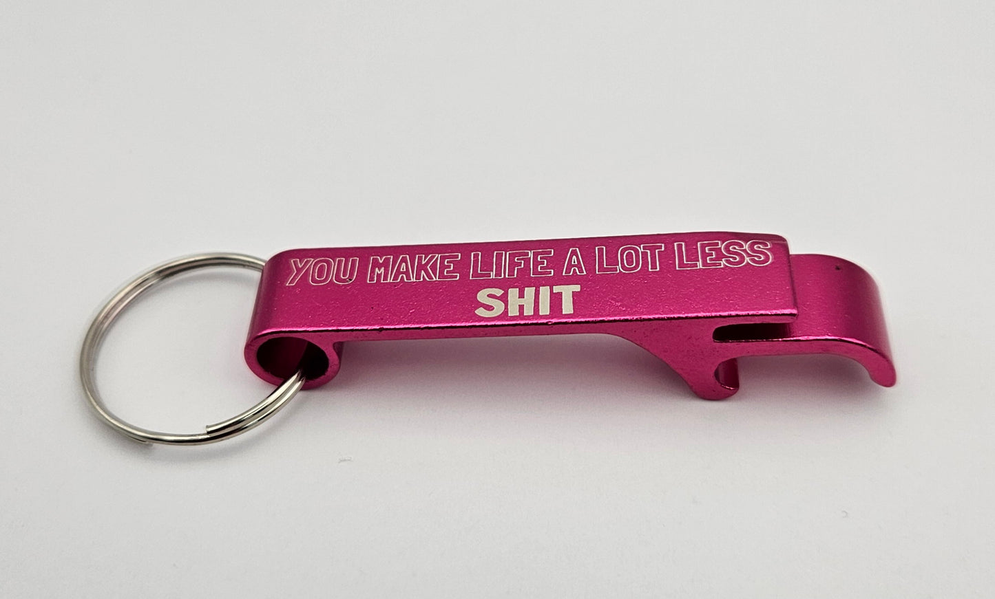 Sweary Keyring Bottle Opener - Life less shit