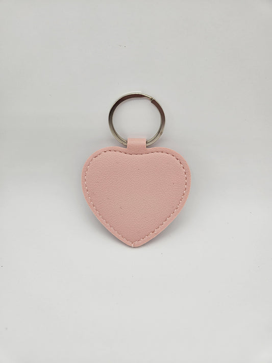 Create Your Own - Pink Heart Keyring