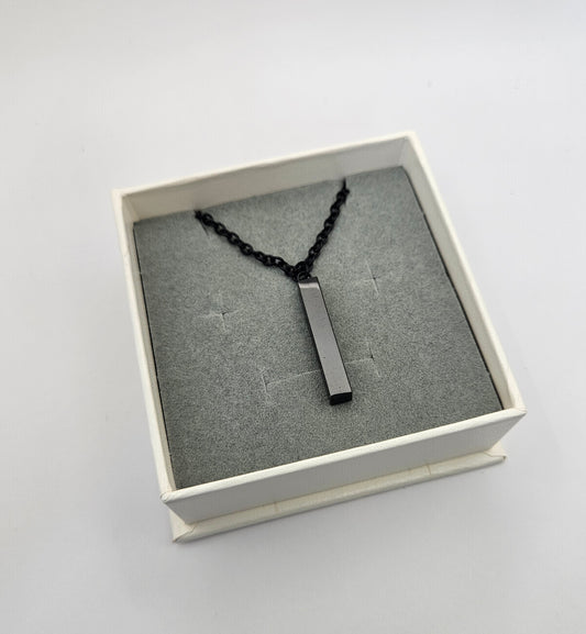 Solid Bar Pendant Necklace