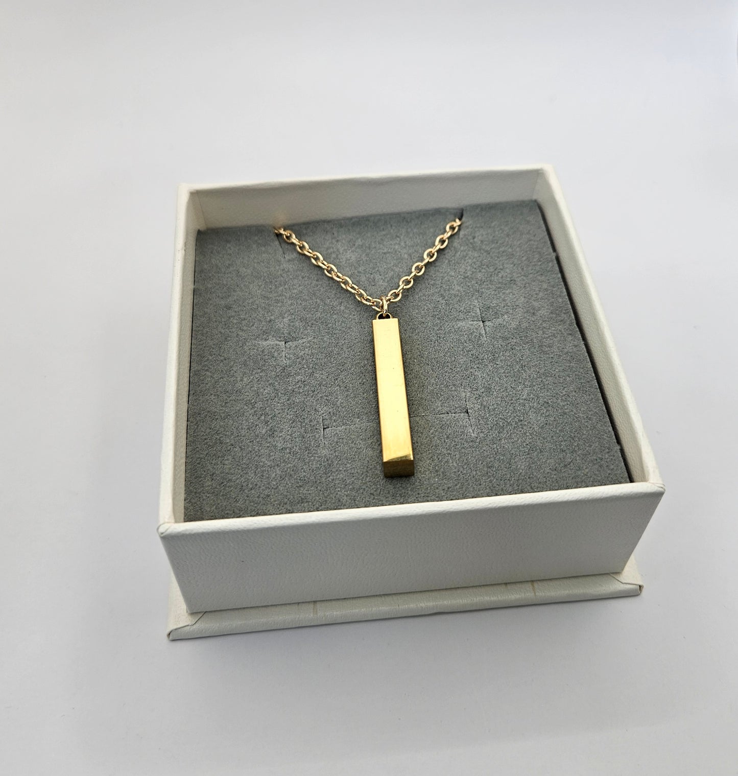 Solid Bar Pendant Necklace