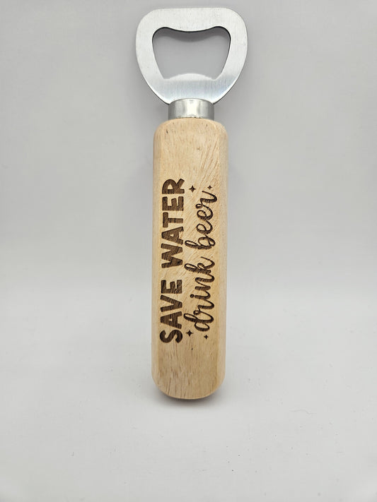 Bamboo Handle Bottle Opener