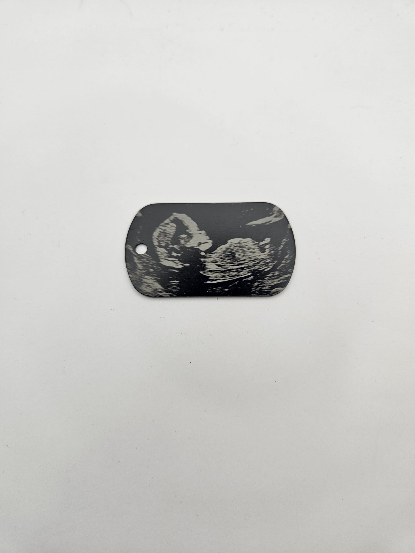 Handwriting/ Photo / Ultrasound Dogtag Keyring