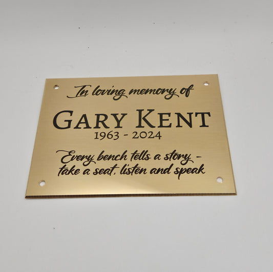 Brass Bench Plaque