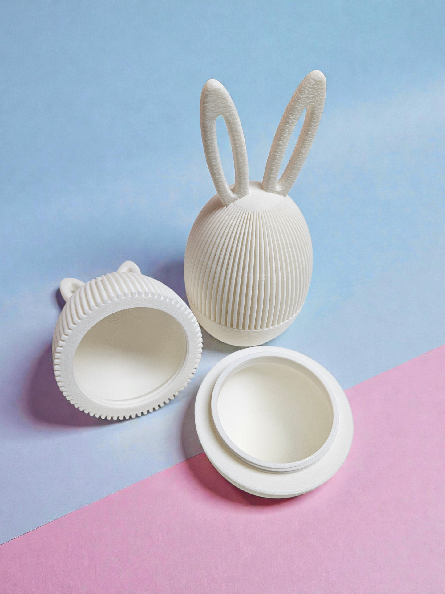 3D Printed Small Bunny Egg includes a Chocolate Egg