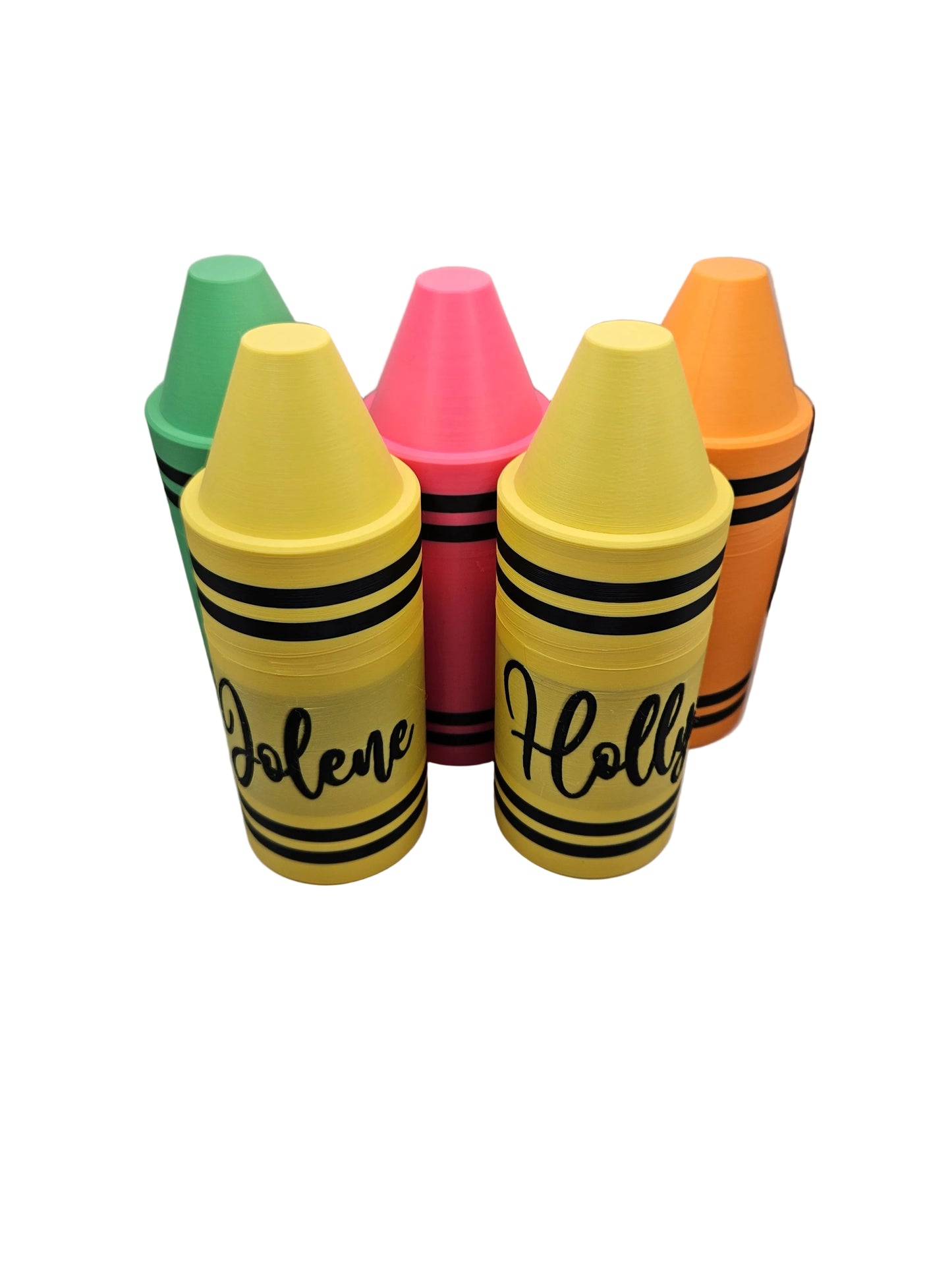 3D Printed Crayon Case and 10 Crayons