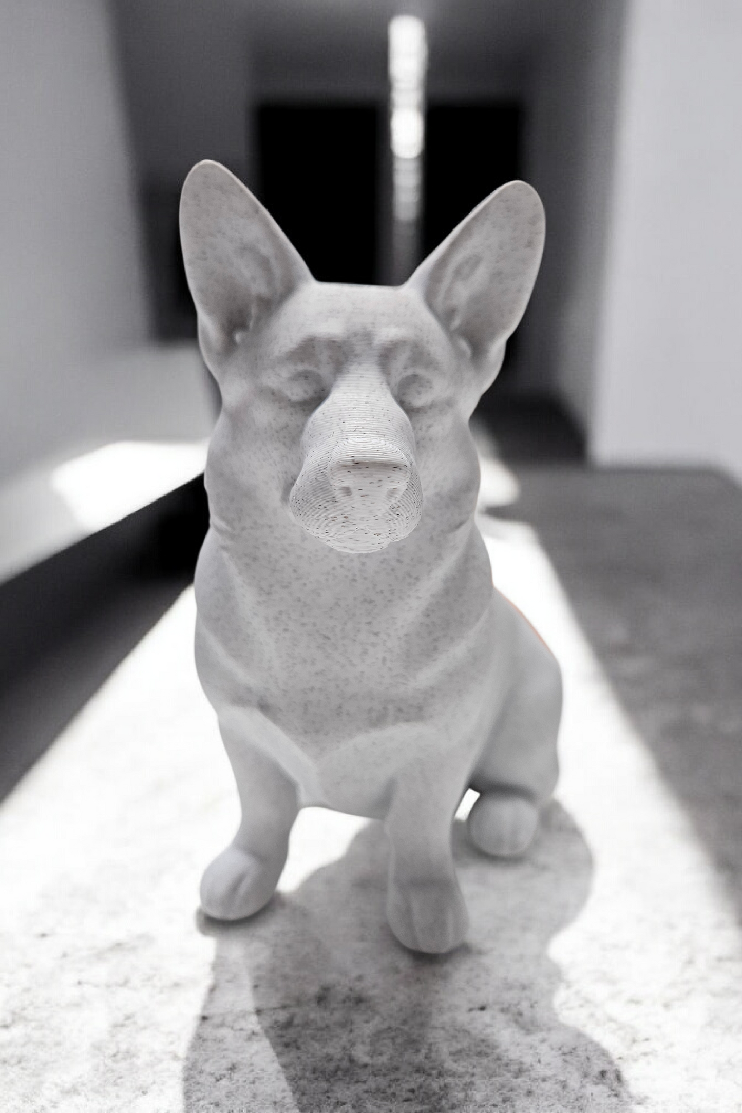 3D Printed Corgi Statue
