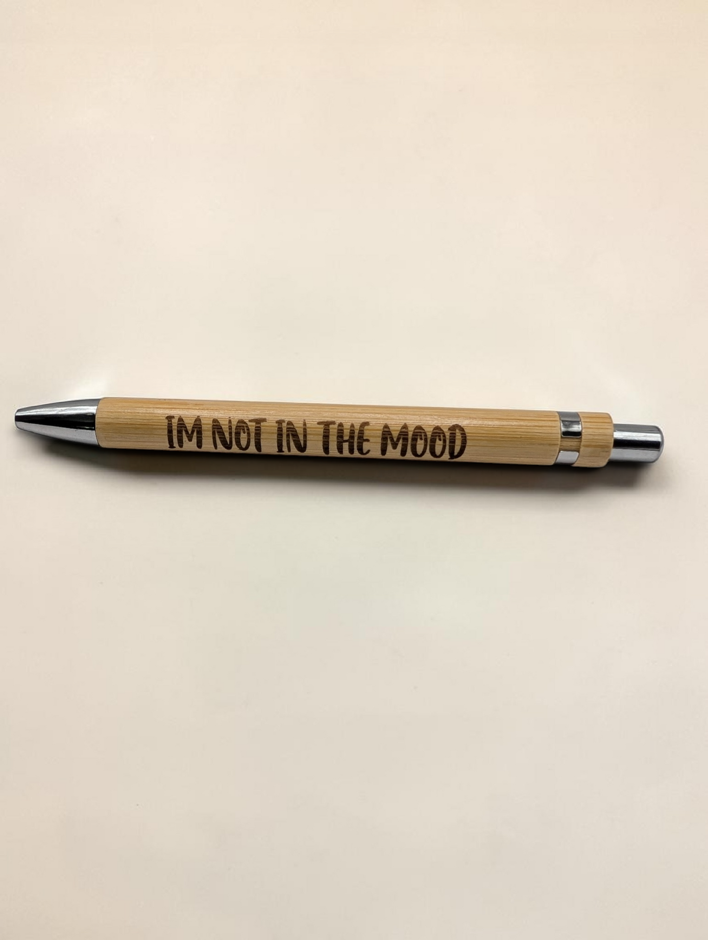 Funny Office Pens - Engraved Bamboo