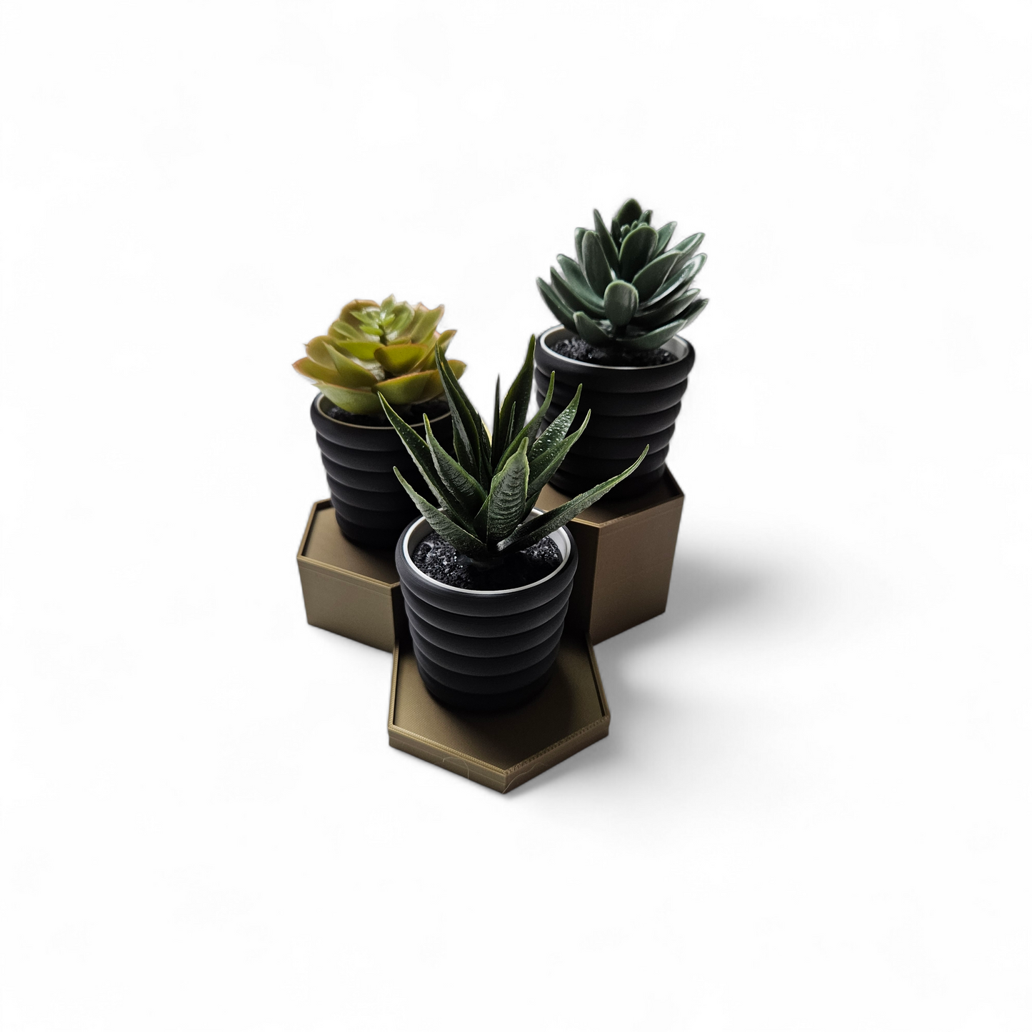 3D Printed Succulent Stand with 3 Pots