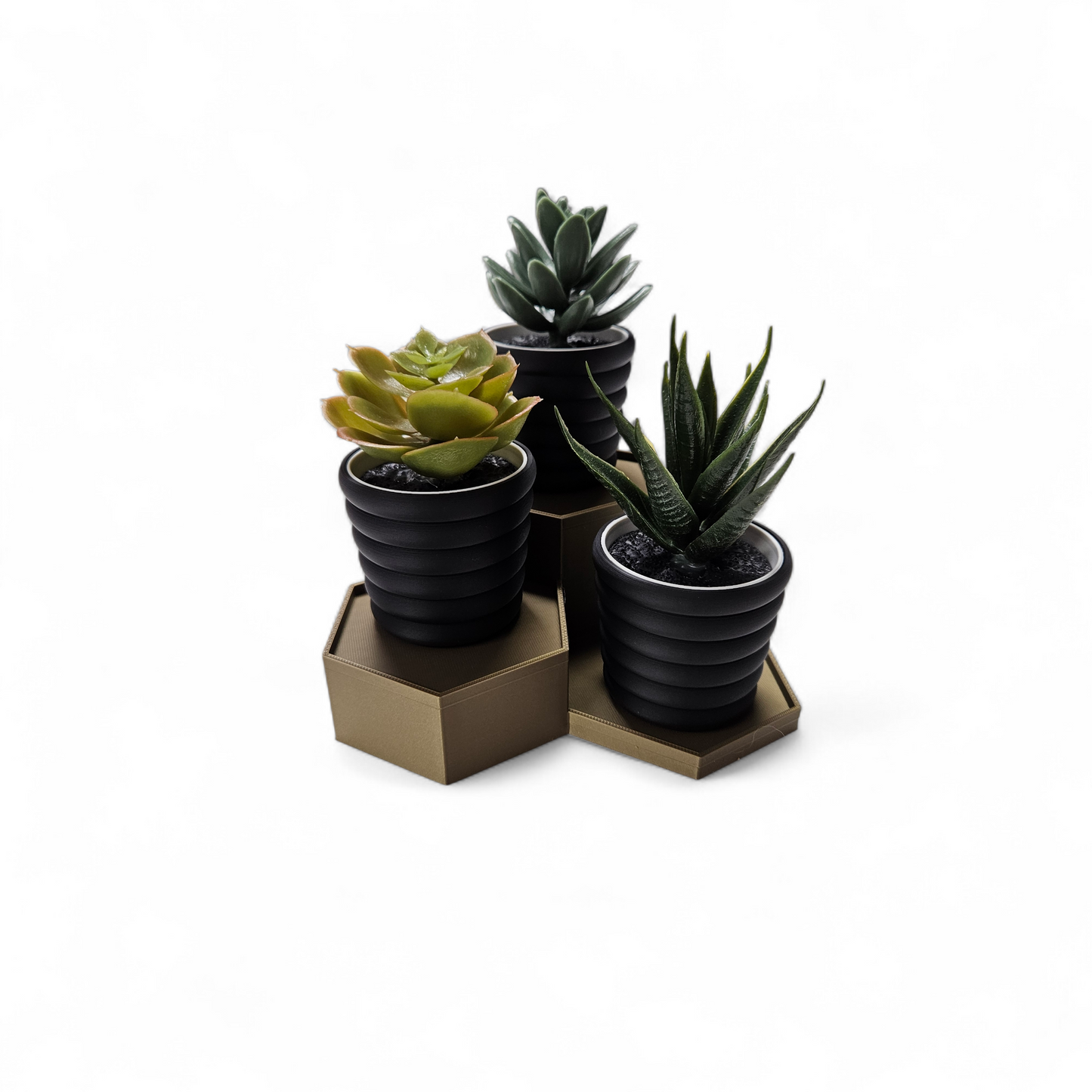3D Printed Succulent Stand with 3 Pots