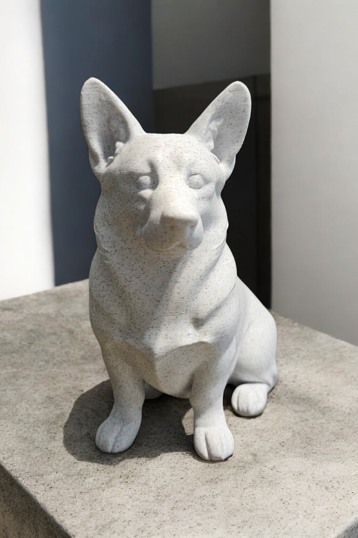 3D Printed Corgi Statue