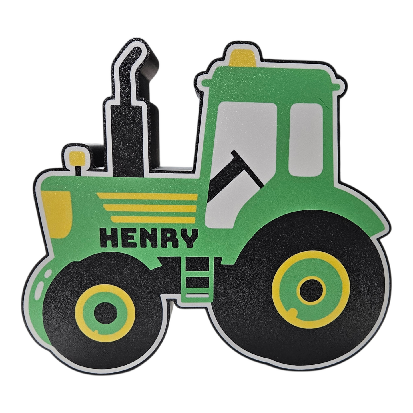 3D Printed Personalised Tractor Lightbox Nightlight