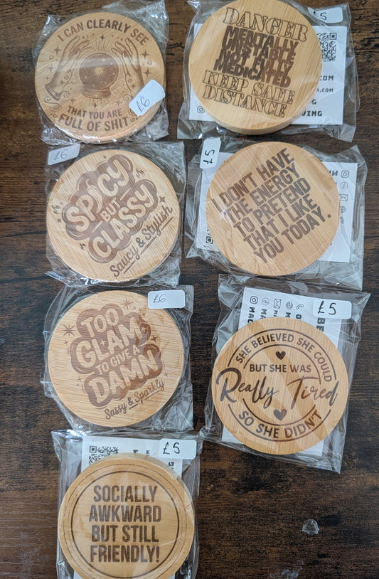 SALE - Bamboo Compact Mirror